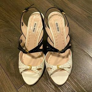 miu miu black&cream sandal’s